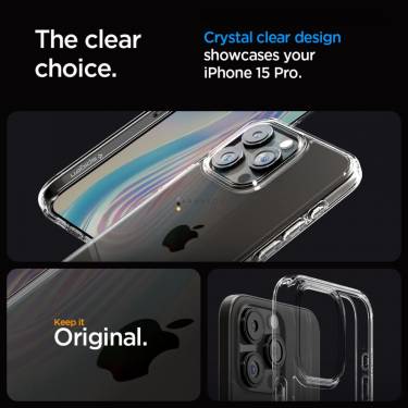 Spigen iPhone 15 Pro Case Ultra Hybrid Crystal Clear