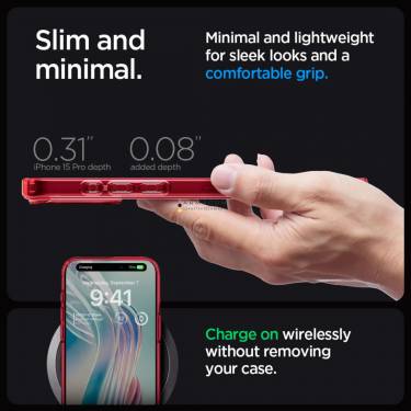 Spigen iPhone 15 Pro Case Ultra Hybrid Deep Red