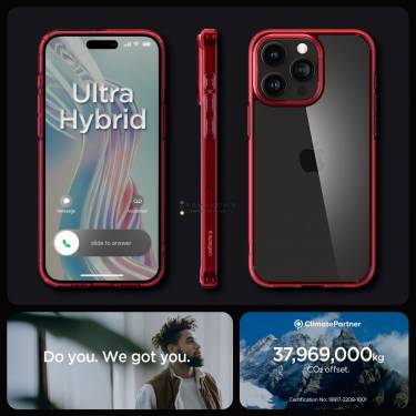 Spigen iPhone 15 Pro Case Ultra Hybrid Deep Red