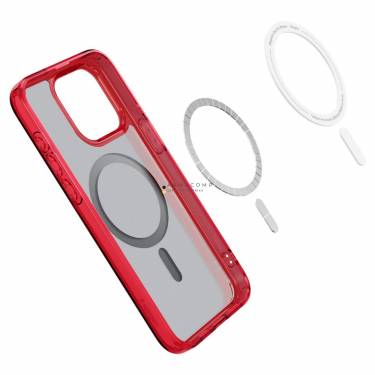 Spigen iPhone 15 Pro Case Ultra Hybrid MagSafe (MagFit) Frost Deep Red