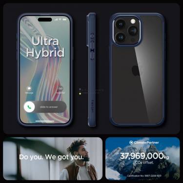 Spigen iPhone 15 Pro Case Ultra Hybrid Navy Blue