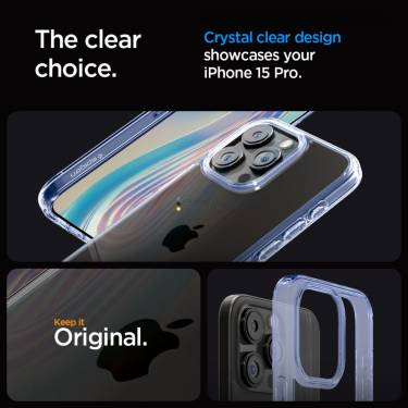 Spigen iPhone 15 Pro Case Ultra Hybrid Sky Crystal