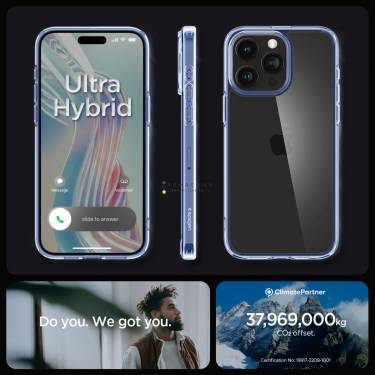 Spigen iPhone 15 Pro Case Ultra Hybrid Sky Crystal