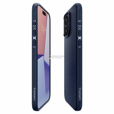 Spigen iPhone 15 Pro Max Case Liquid Air Navy Blue