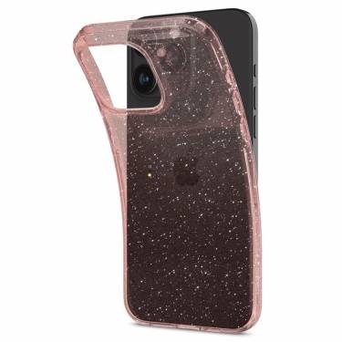 Spigen iPhone 15 Pro Max Case Liquid Crystal Glitter Rose Quartz