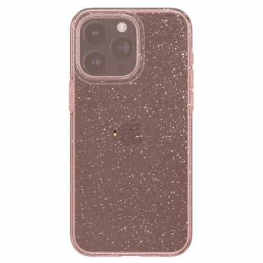 Spigen iPhone 15 Pro Max Case Liquid Crystal Glitter Rose Quartz