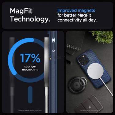 Spigen iPhone 15 Pro Max Case Mag Armor MagSafe (MagFit) Navy Blue