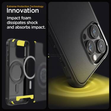 Spigen iPhone 15 Pro Max Case Rugged Armor (MagFit) Matte Black