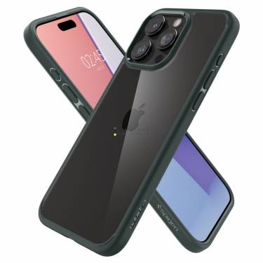 Spigen iPhone 15 Pro Max Case Ultra Hybrid Abyss Green