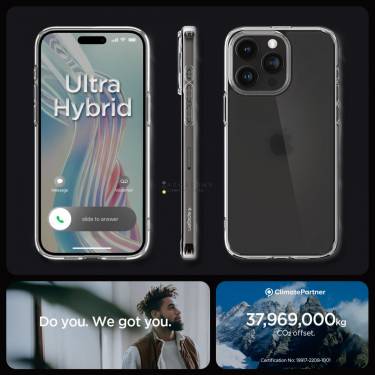 Spigen iPhone 15 Pro Max Case Ultra Hybrid Frost Clear