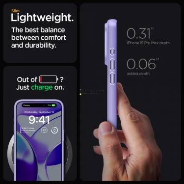 Spigen iPhone 15 Pro Max Thin Fit Iris Purple