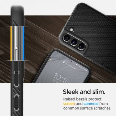 Spigen Liquid Air, matte black - Samsung Galaxy S22