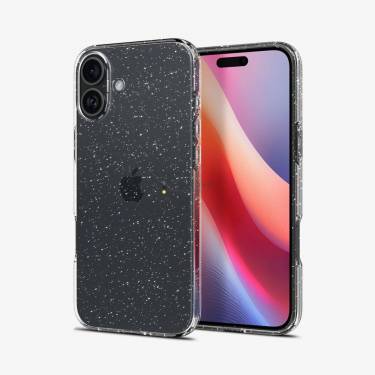 Spigen Liquid Crystal Glitter iPhone 16 Plus Crystal Quartz