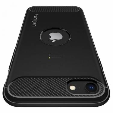 Spigen Rugged Armor, black - iPhone SE (2022/2020)