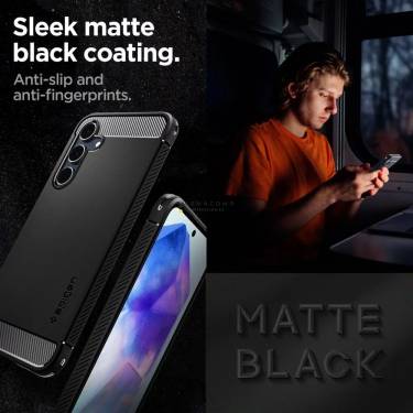 Spigen Rugged Armor Samsung Galaxy A55 Matte Black