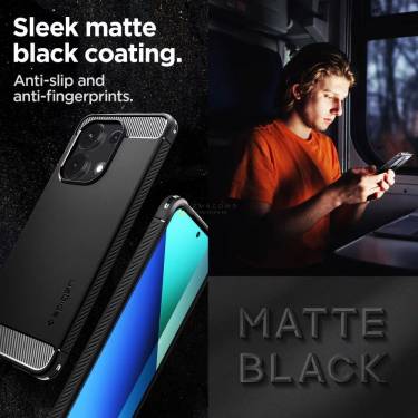 Spigen Rugged Armor Xiaomi Redmi Note 13 Matte Black