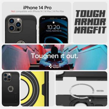 Spigen Tough Armor MagSafe, black - iPhone 14 Pro