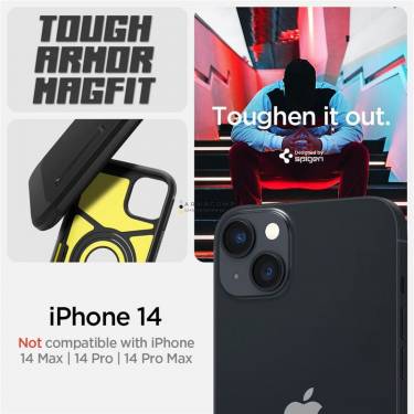 Spigen Tough Armor MagSafe, black - iPhone 14