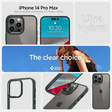 Spigen Ultra Hybrid, abyss green - iPhone 14 Pro Max