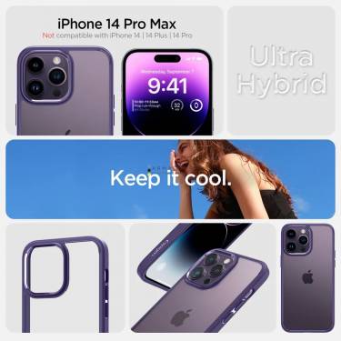 Spigen Ultra Hybrid iPhone 14 Pro Max Deep Purple