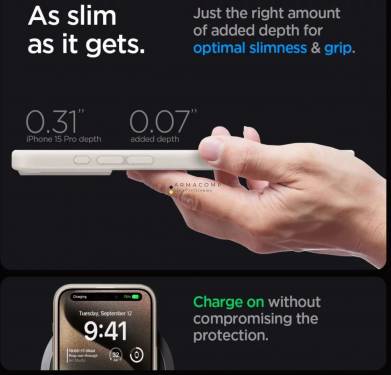 Spigen Ultra Hybrid MagSafe for iPhone 15 Pro Max Frost Natural Titanium