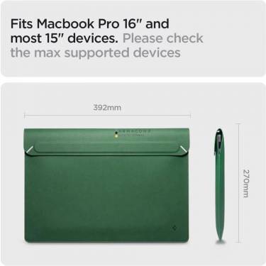 Spigen Valentinus S Notebook táska 16" Jeju Green