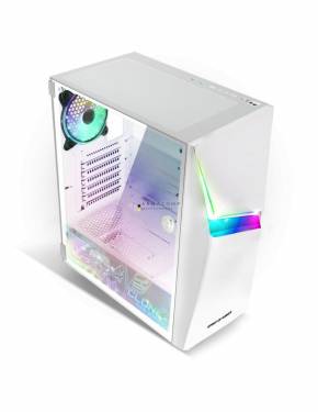 Spirit Of Gamer Clone 4 RGB Tempered Glass White