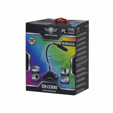 Spirit Of Gamer EKO300 RGB USB microphone Black