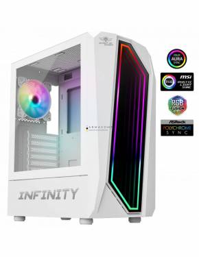 Spirit Of Gamer Intinity Dark Tempered Glass White