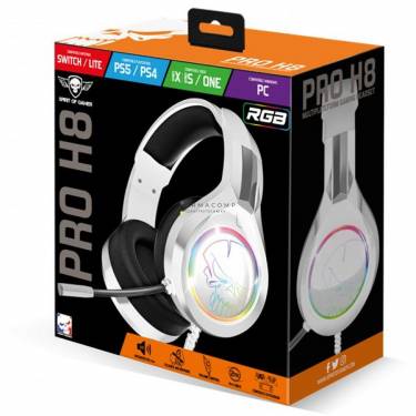 Spirit Of Gamer Pro-H8 RGB Headset Arctic White