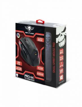 Spirit Of Gamer Pro M3 Gaming mouse Black + Mousepad