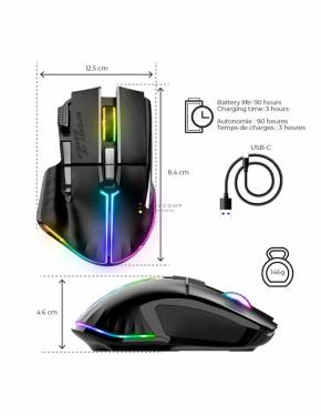 Spirit Of Gamer Pro-M5 RGB Dark Wireless Black