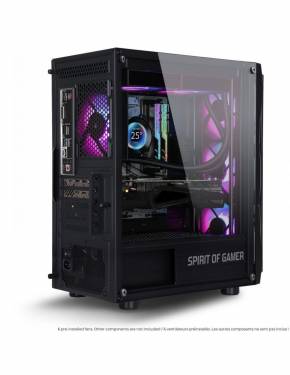 Spirit Of Gamer Rogue 7 RGB Tempered Glass Black