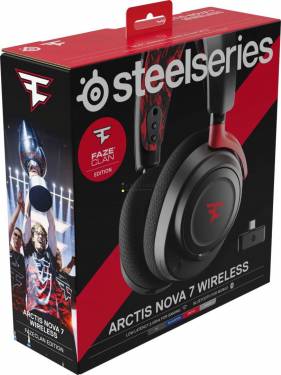 Steelseries Arctis Nova 7 Faze Clan Edition Wireless Bluetooth Gaming Headset Black/Red