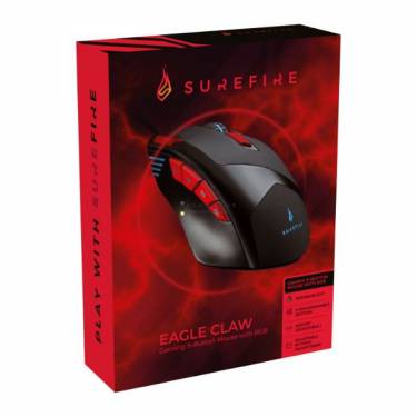 SUREFIRE Eagle Claw 9-Button RGB Gaming Mouse Black