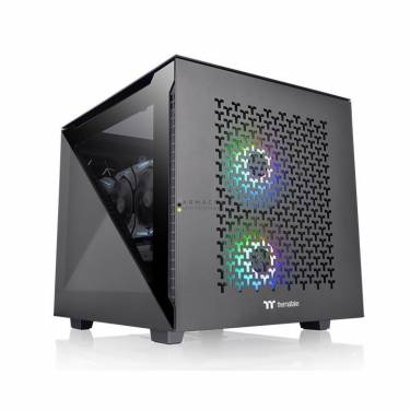 Thermaltake Divider 200 TG Air Tempered Glass Black