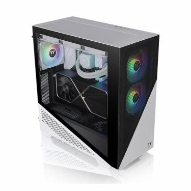 Thermaltake Divider 370 TG Snow ARGB Mid Tower Chassis Tempered Glass White/Black