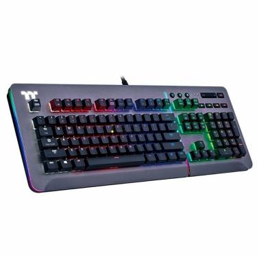 Thermaltake TT eSports Level 20 RGB (Cherry MX speed Silver) Mechanical Gaming Keyboard Titanium US