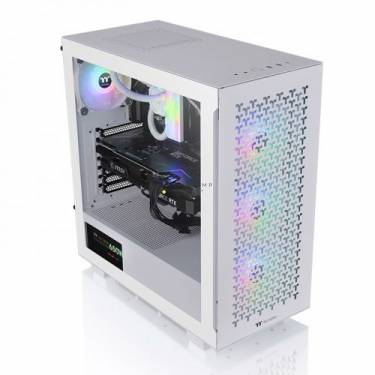 Thermaltake V350 TG ARGB Air Snow Tempered Glass White