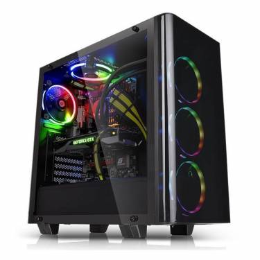 Thermaltake View 21 Tempered Glass Edition Window Black