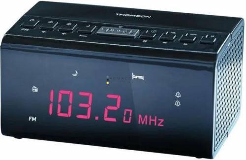 Thomson Alarm Clock Radio Single Alarm Black