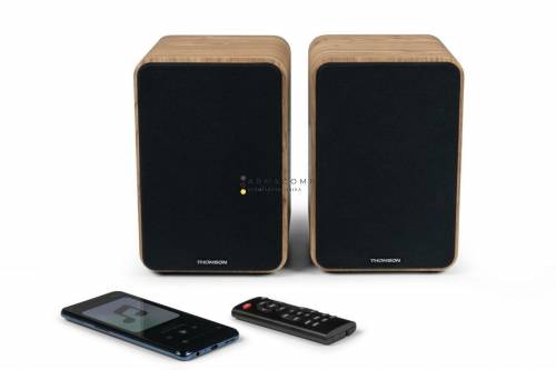 Thomson WS602DUO Bluetooth Bookshelf Speaker Wood