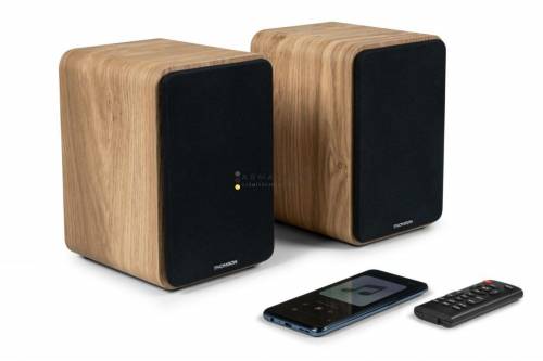 Thomson WS602DUO Bluetooth Bookshelf Speaker Wood