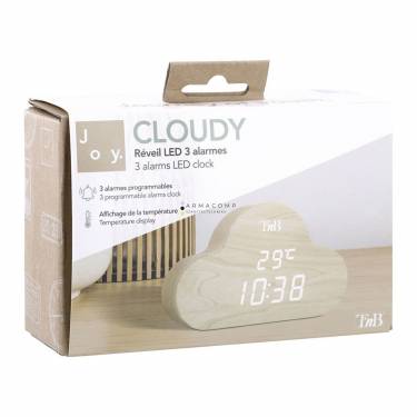 TnB Cloud LED Wake-Up Light Wood Finish