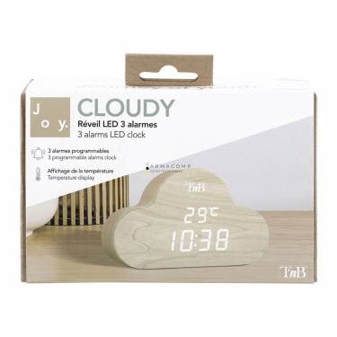 TnB Cloud LED Wake-Up Light Wood Finish