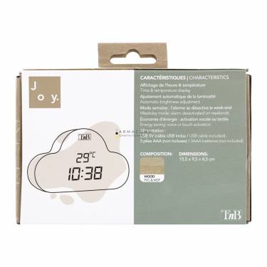 TnB Cloud LED Wake-Up Light Wood Finish