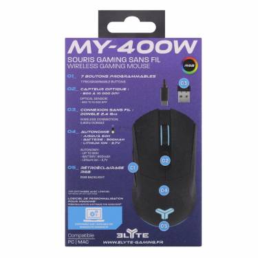 TnB Elyte MY-400W Wireless mouse Black