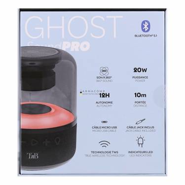 TnB Ghost Bluetooth Speaker 20W Sound 360° Black