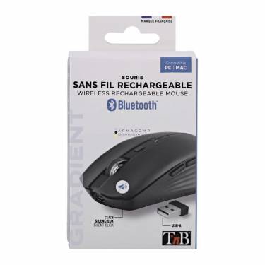 TnB Gradient Dual Connect Rechargeable Wireless mouse Black