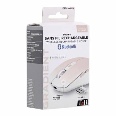 TnB Gradient Dual Connect Rechargeable Wireless mouse Pink